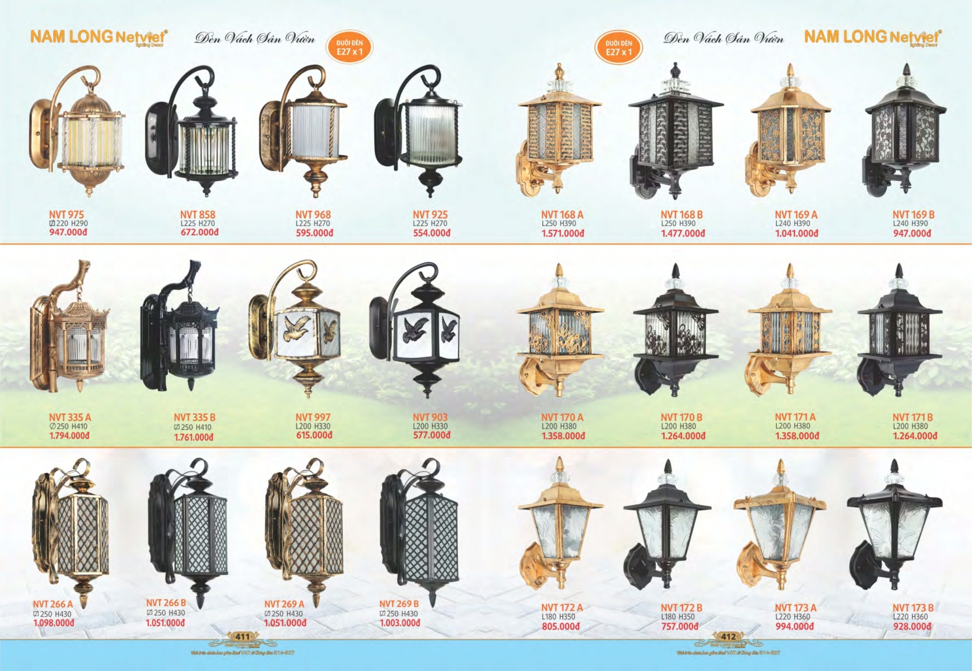 Bảng giá đèn trang trí Nam Long